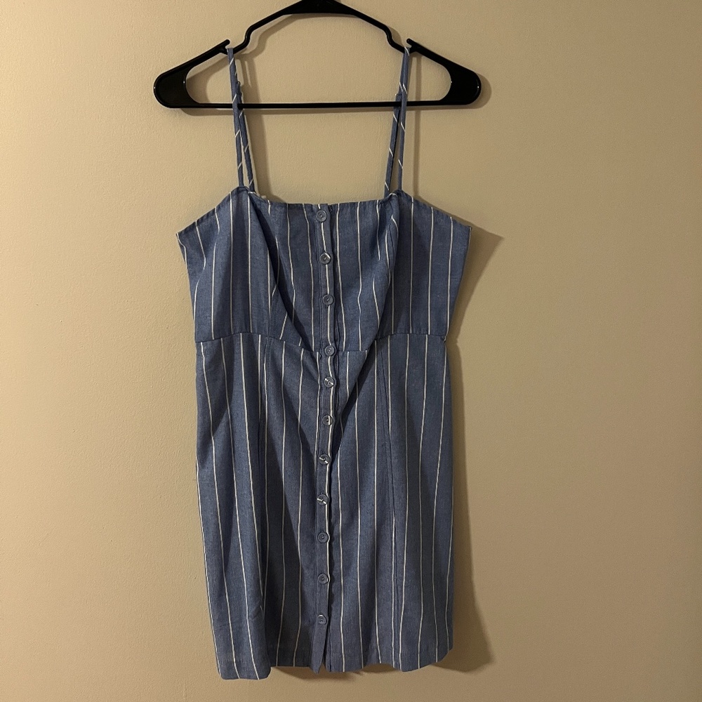 Chambray Striped Dress